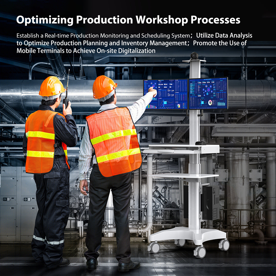 H2 Laboratory Equipment-Silent Wheel, Dental Scanning, Medical Moving Host/Monitor Equipment-Removable Display Case, Bracket