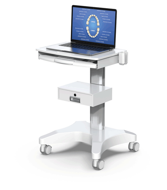 OC-3 Bewiser Medical Cart with Oral Scanner Stand Dental Clinic Cart with Wheels for Hospital and Beauty Salon
