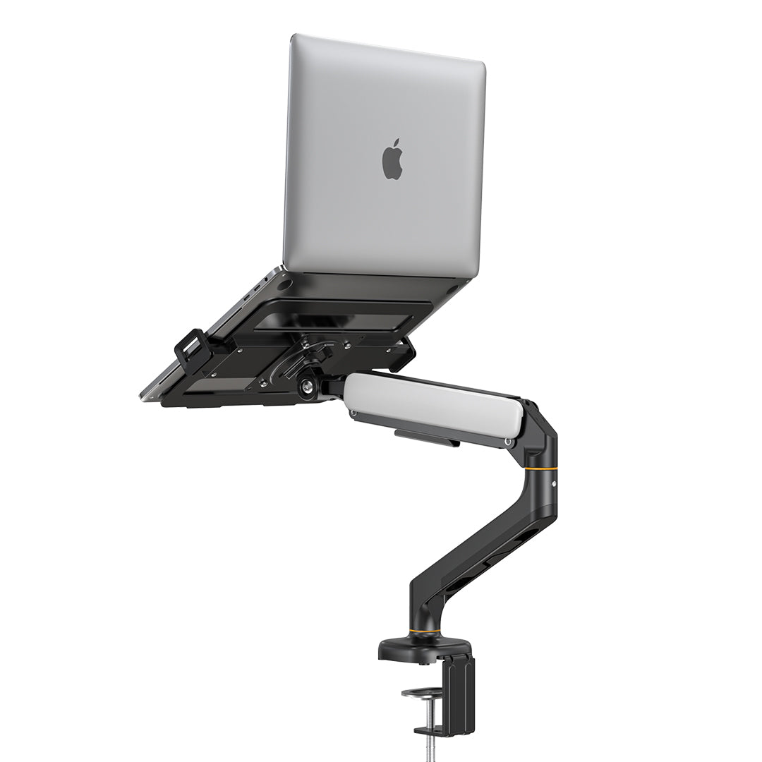 (X12N)BEWISER Laptop Arm Desk Mount with Gas Spring for 12-17 Inch Laptop,Adjustable Computer Notebook Mount Desk Stand,2-in-1 Monitor Arm for 13-32 Inch Monitor