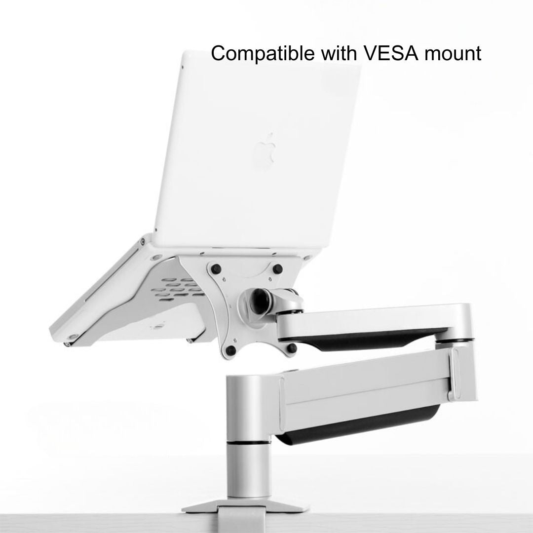 Bewiser laptop desktop tray bracket cooling metal mop can be adapted to vesa bracket arm MP02 14-17", Silver