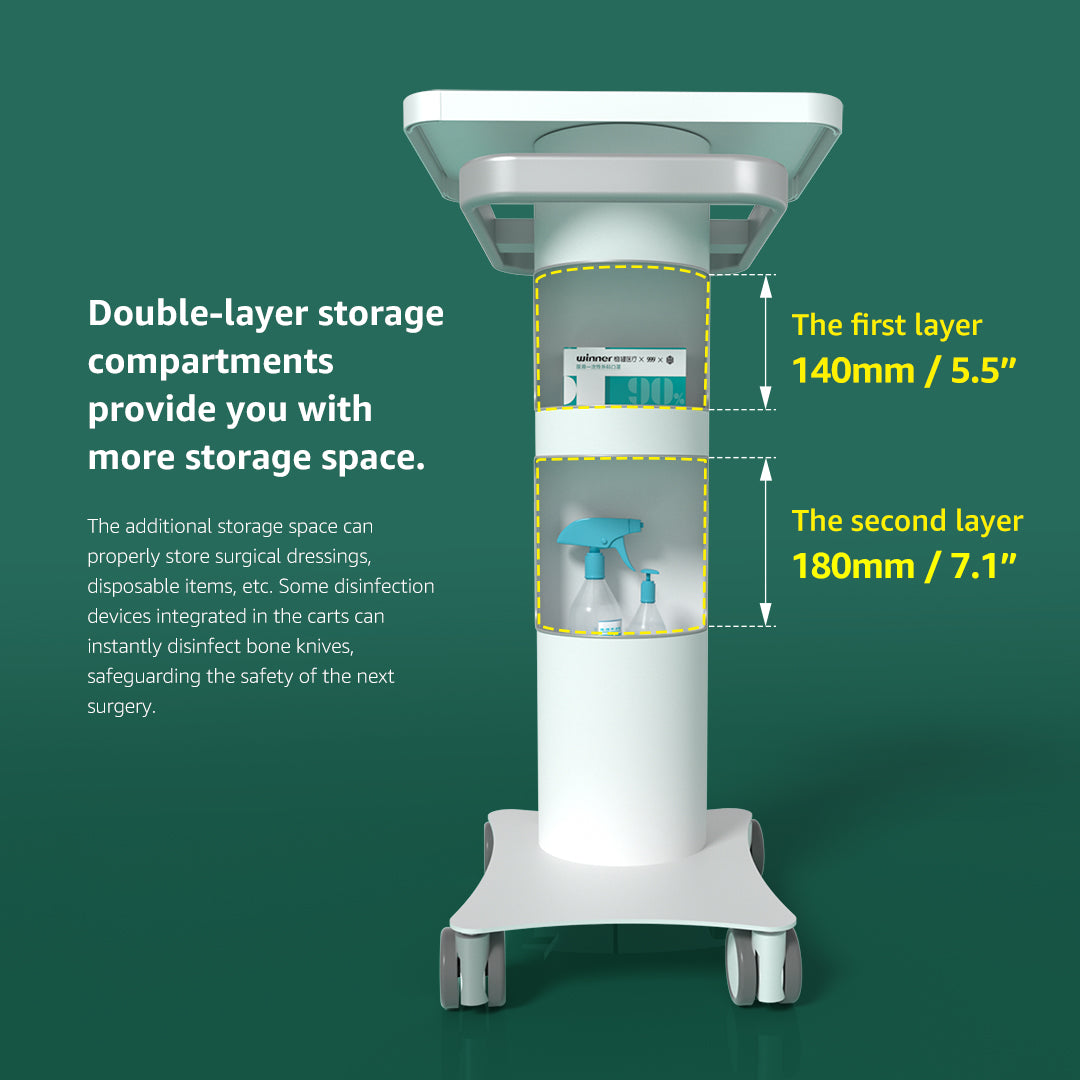 GM-1 Dental Implant Surgical Machine with Bone Cutting Workstation, Treatment Sandblaster & Mobile Cart for Dental Clinics