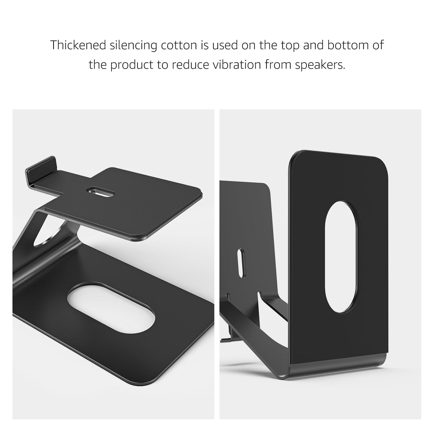 BEWISER Desktop Speaker Stands for 3-4" Metal Medium Size Speaker,PC Speakers,Gaming Speakers Weight Capacity up to 12 lbs(Pair)