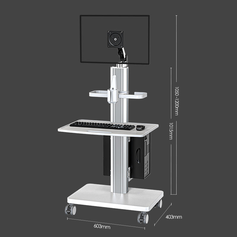 OC-1TS Dental Laboratory Equipment-Silent Wheel, Dental Scanning, Medical Moving Host/Monitor Equipment-Removable Display Case, Bracket