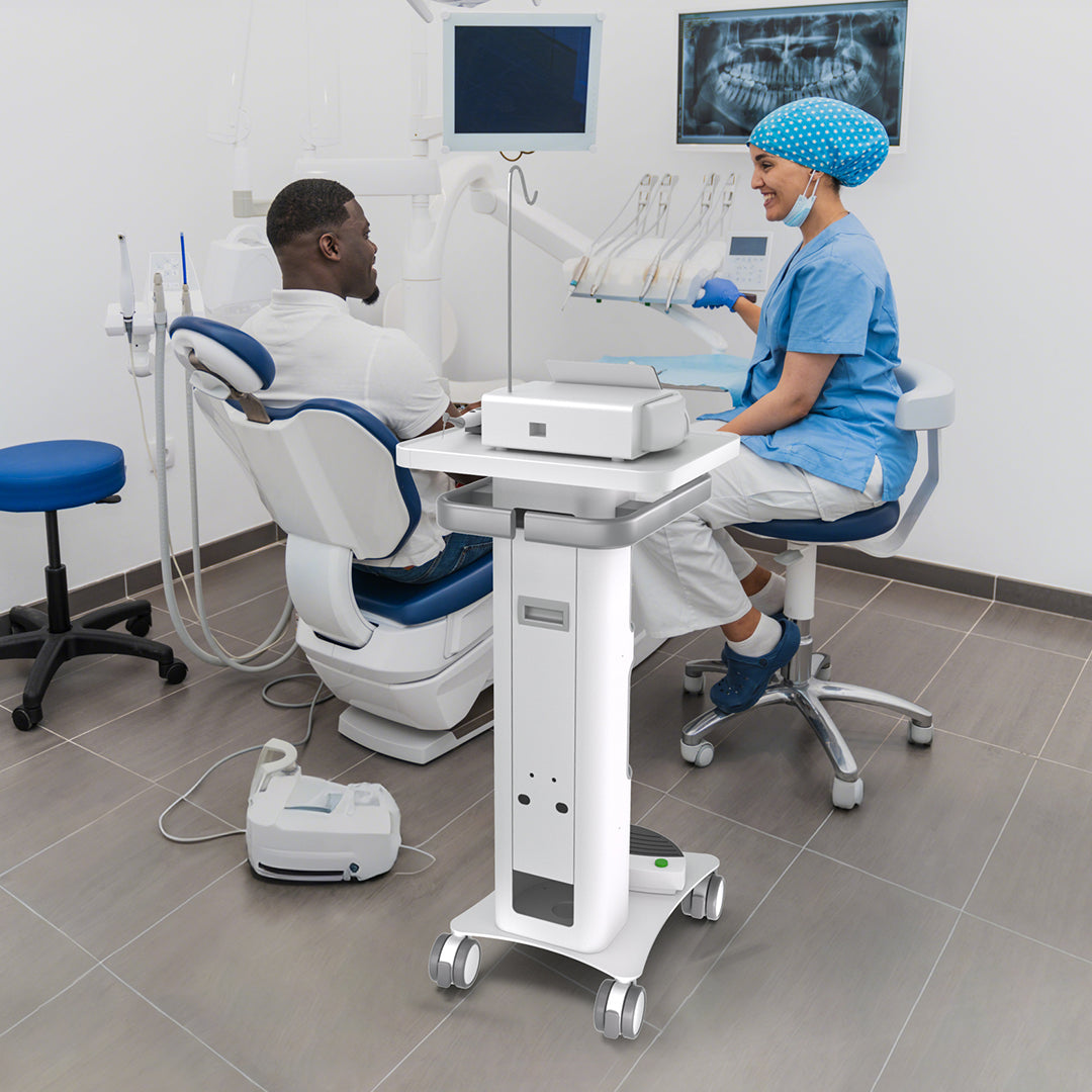 GM-1 Dental Implant Surgical Machine with Bone Cutting Workstation, Treatment Sandblaster & Mobile Cart for Dental Clinics