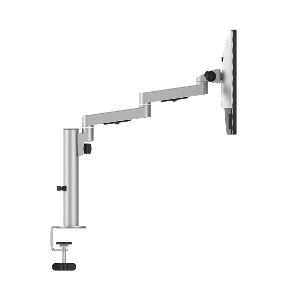 Monitor Mount With Extension Arm,Fully Adjustable Computer Monitor Mount for Screen Up to 32 Inch,Monitor Desk Mount with C-Clamp and Grommet(L-T)