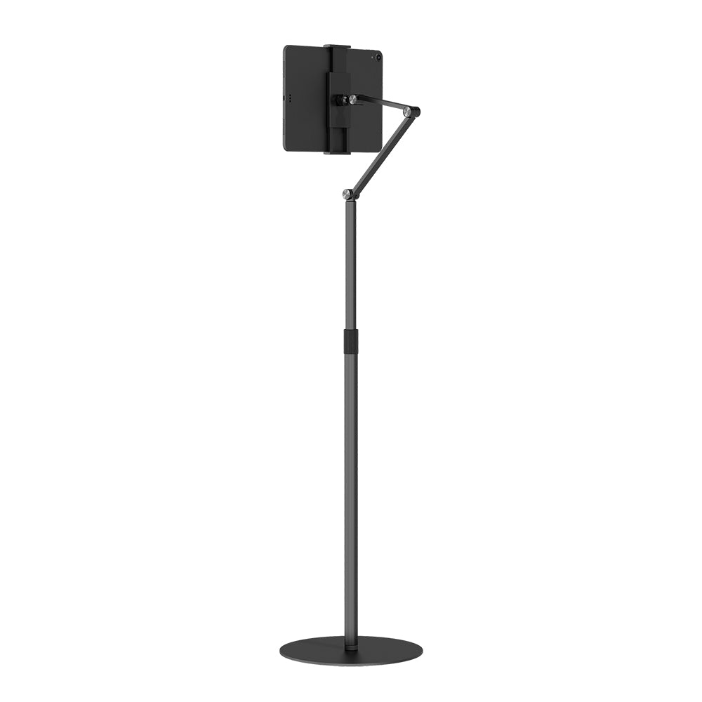 Tablet Floor Stand,Adjustable Universal 360-degree Rotatable Metal Tablet Holder,Phone Stand, Compatible 4.7-12.9" Screen(FS-1)