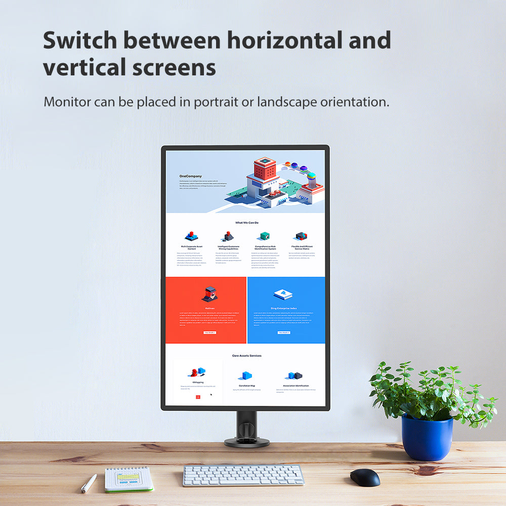 Single Monitor Mount For 1 Computer Screen up to 32 inch,Fully Adjustable Monitor Arm Holds up to 22 lbs,Black (BP100)