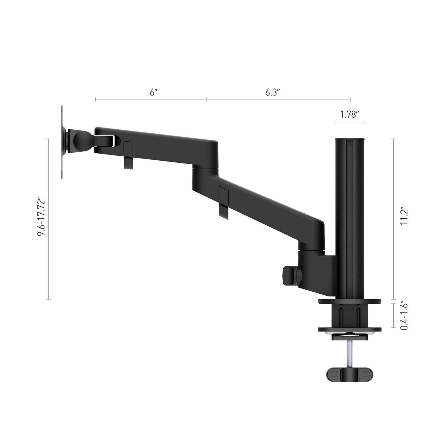 Single Monitor Mount For 1 Computer Screen up to 32 inch,Fully Adjustable Monitor Arm Holds up to 22 lbs,Black (BP100)