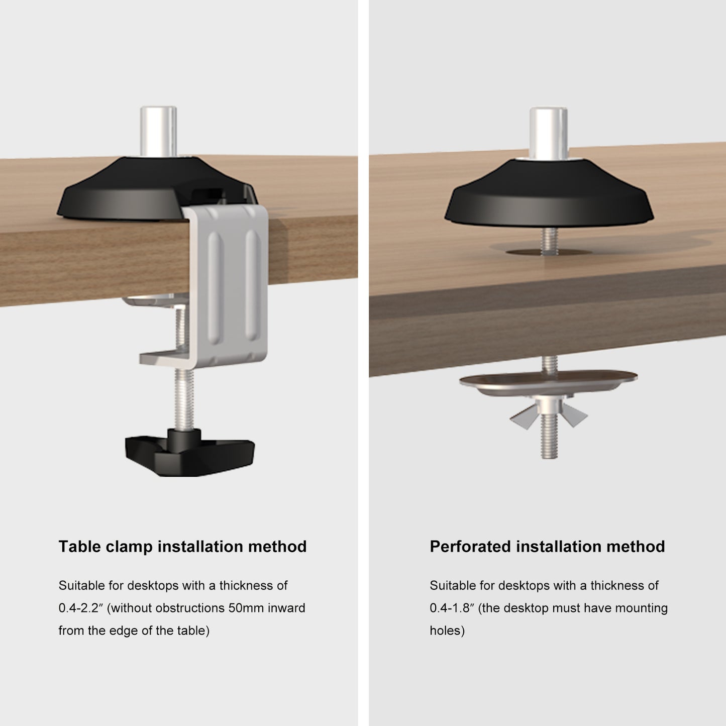 Single Monitor Arm Mount Stand Fully Adjustable Gas Spring Desk Mount Swivel Bracket with C Clamp,Grommet  For 32 Inch(D5)