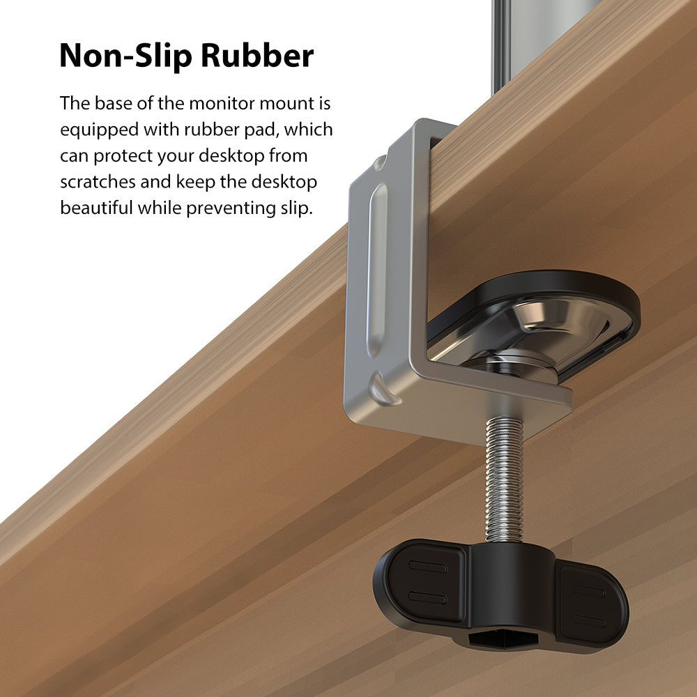 Single Monitor Arm Desk Mount for 32 Inch Display,Fully Adjustable Monitor Stand Mount with Height/Angle Adjustable,Tilt/Swivel/Rotation(L-One)