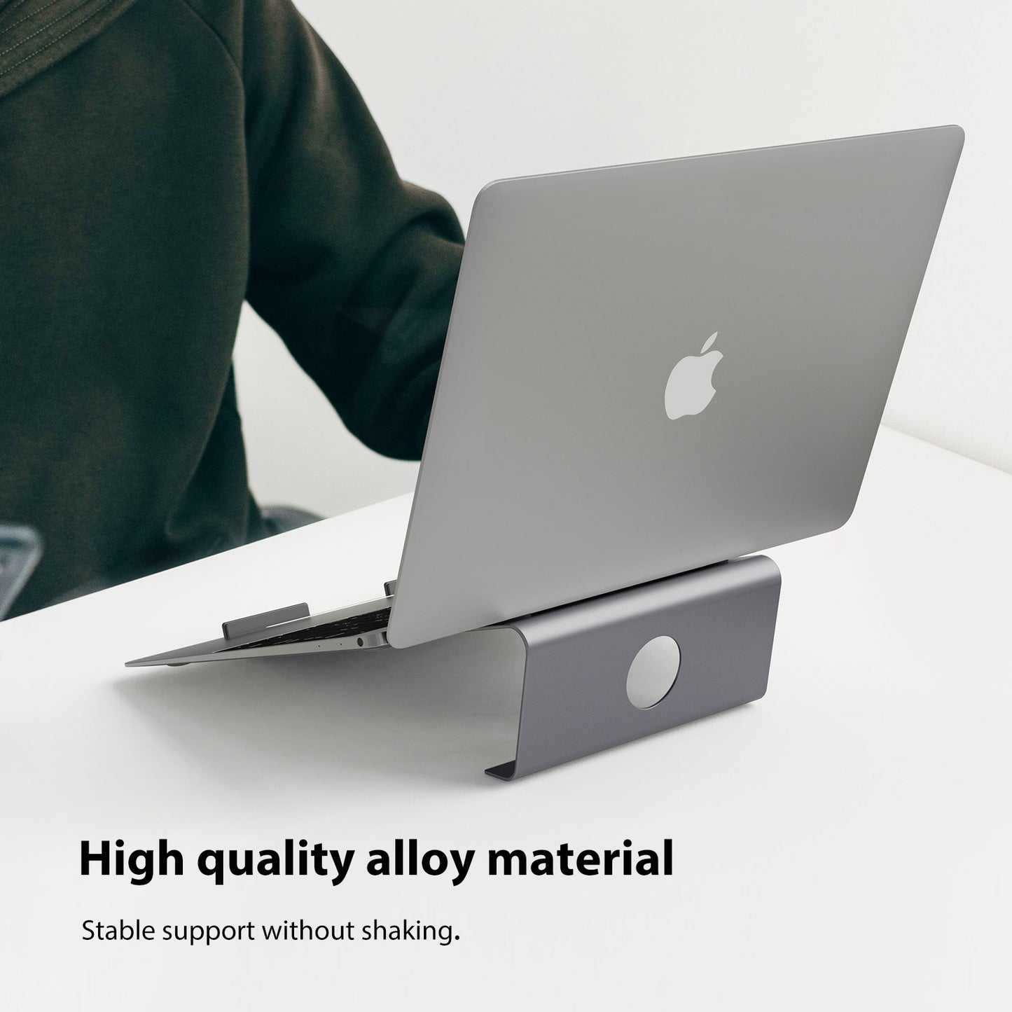 Laptop Stand，Aluminium Laptop Riser，Ergonomic Laptop Holder Compatible With Macbook Dell More 10-17 Inch Laptops Work From Home Or Office(LS-1)