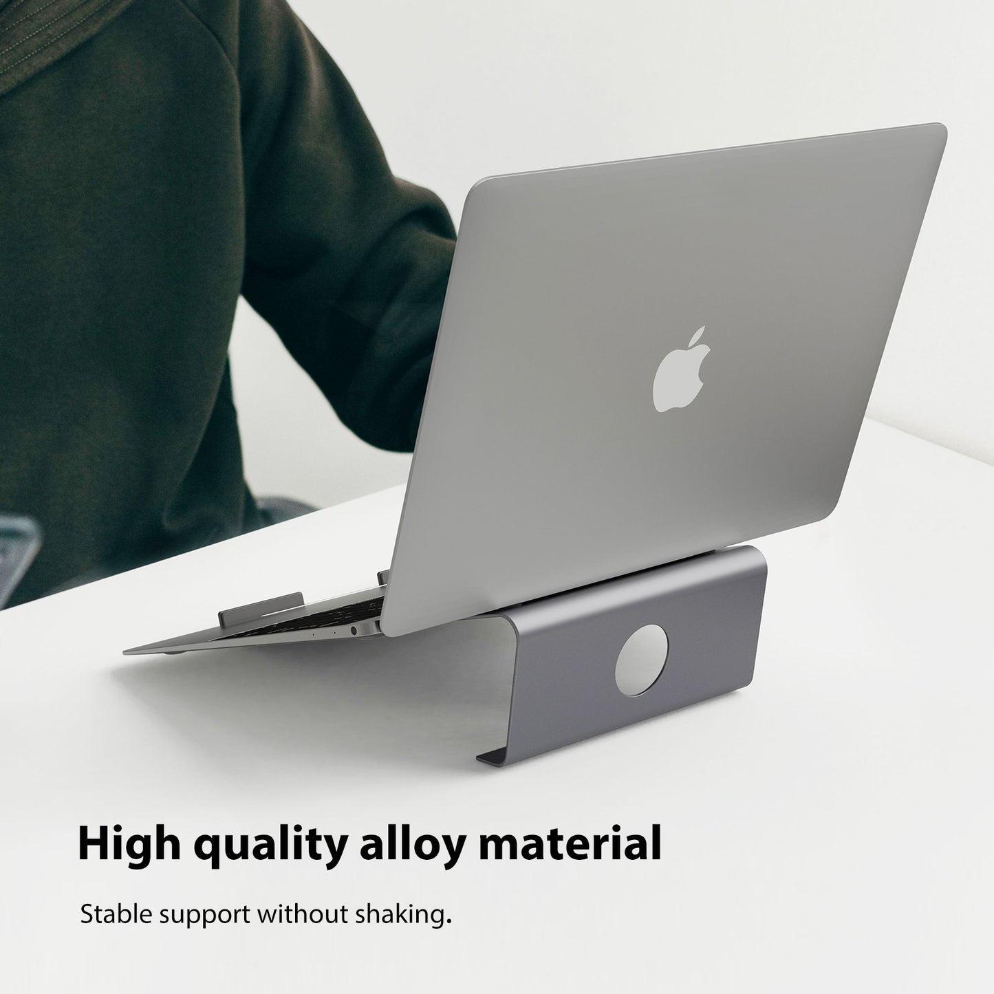Laptop Stand,Aluminium Laptop Riser,Ergonomic Laptop Holder Compatible With Macbook Dell More 10-17 Inch Laptops Work From Home Or Office(LS-1)