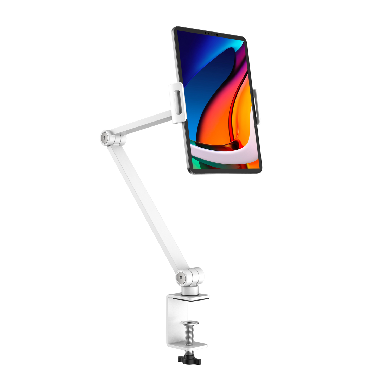 Tablet Holder, Cellphone Holder , IPad Holder With Clamp Desk Mounted Angle Adjustable Compatible with 4.7"- 15.6" Screen (CS-2)