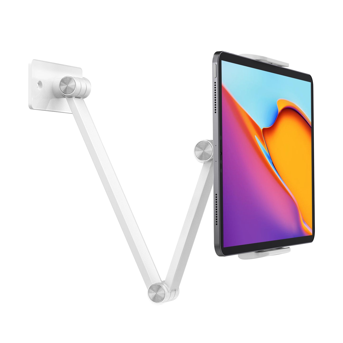 Tablet Wall Mount Holder,Extendable Flexible Arm For Office,Kitchen Easy To Install Compatible with 4.7-15.6" Screen iPhone,iPad,Switch(WS-2)