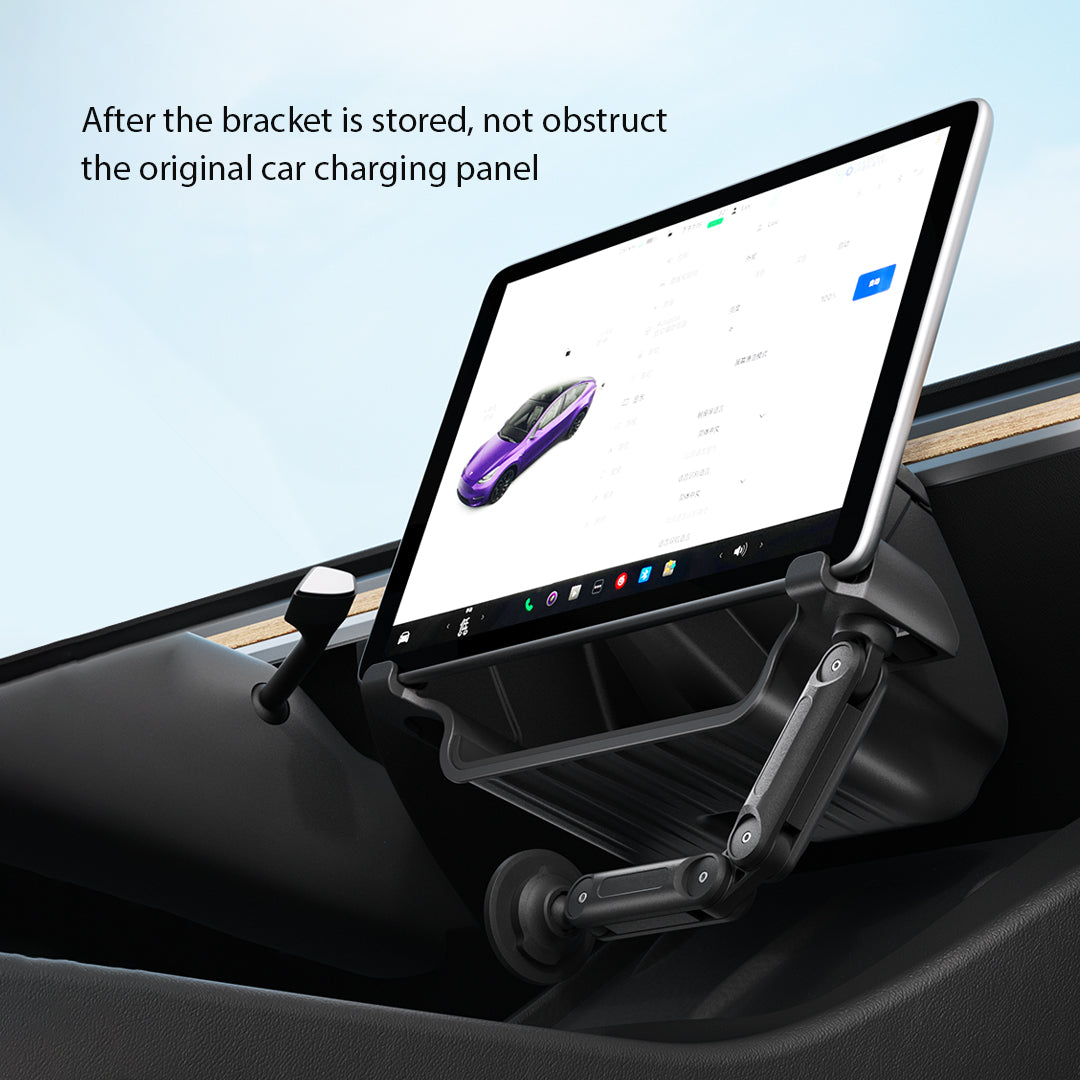 Tesla Phone Stand O - Strong Magnetic Phone Stand, Spacious Center Console Storage, Under Screen Box, Behind Screen Tray, Tissue Holder - Specifically Designed for Tesla Model 3/Y Owners（LD-TS2)）