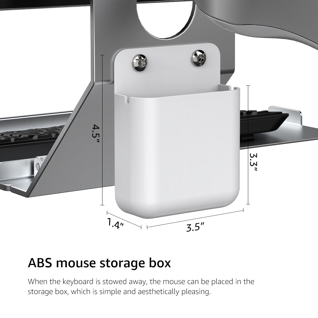 WKS-2 Bewiser Universal Wall-Mounted Adjustable Monitor Stand with Folding Keyboard Holder for Industrial Equipment and Machine Tools