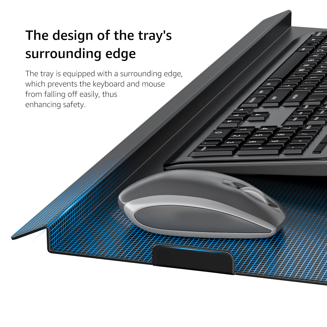 WKS-2 Bewiser Universal Wall-Mounted Adjustable Monitor Stand with Folding Keyboard Holder for Industrial Equipment and Machine Tools