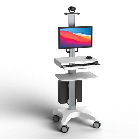 H1 Laboratory Equipment-Silent Wheel, Dental Scanning, Medical Moving Host/Monitor Equipment-Removable Display Case, Bracket