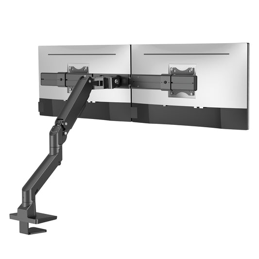 BEWISER Dual Monitor Arm for 17-32 Inch Screen,Black Heavy Duty Double Monitor Stand for Home Office,Extra Thick Arm VESA 75/100mm Desk Mount,Tilt Swivel Rotate(S1020D)