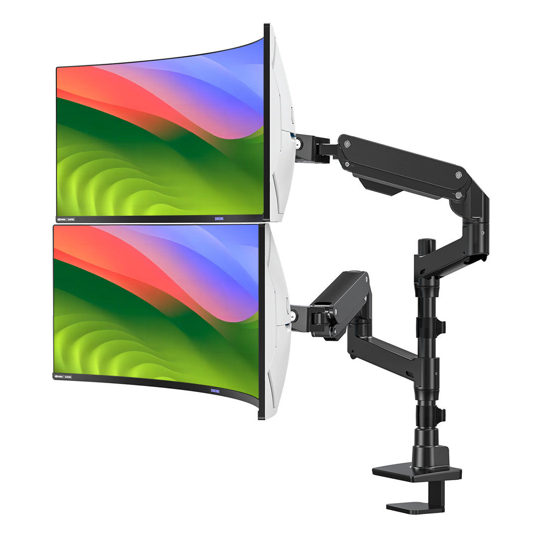 BEWISER Dual-Arm Heavy Duty Monitor Stand  for 34-49 inches Screens,Weight Capacity Up to 44 lbs,Full Motion Height Swivel Adjustable Monitor Arm(S1020-PD)