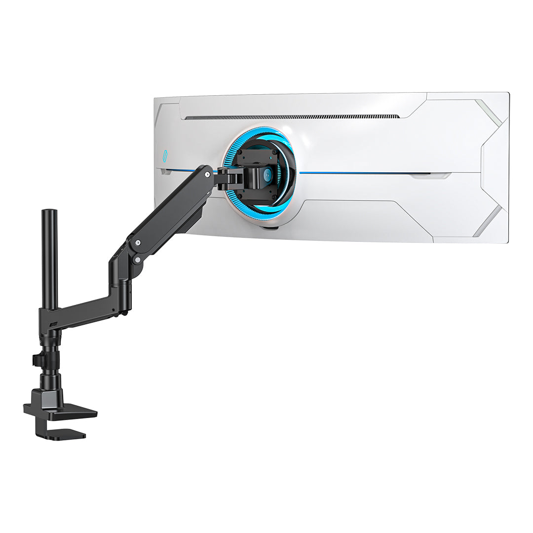 BEWISER Heavy Duty Monitorarm Ultrawide Monitorhouder voor 34-49 inch en nieuwe 57-inch schermen, gewichtscapaciteit tot 44 lbs, draaibare verstelbare monitorarm in volledige beweging (wit BEWISER Heavy Duty Monitorarm Ultrawide Monitorhouder voor 34-49 inch en nieuwe 57-inch schermen, gewichtscapaciteit tot 44 lbs, draaibare verstelbare monitorarm in volledige beweging (wit