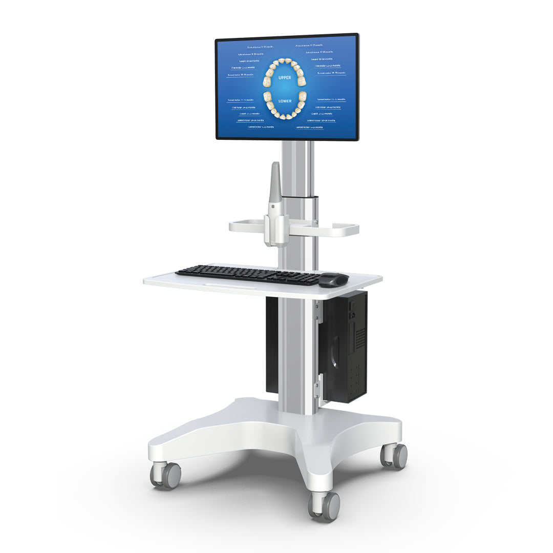 OC-1T Dental Laboratory Equipment-Silent Wheel, Dental Scanning, Medical Moving Host/Monitor Equipment-Removable Display Case, Bracket