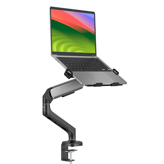 (X12N)BEWISER Laptop Arm Desk Mount with Gas Spring for 12-17 Inch Laptop，Adjustable Computer Notebook Mount Desk Stand，2-in-1 Monitor Arm for 13-32 Inch Monitor