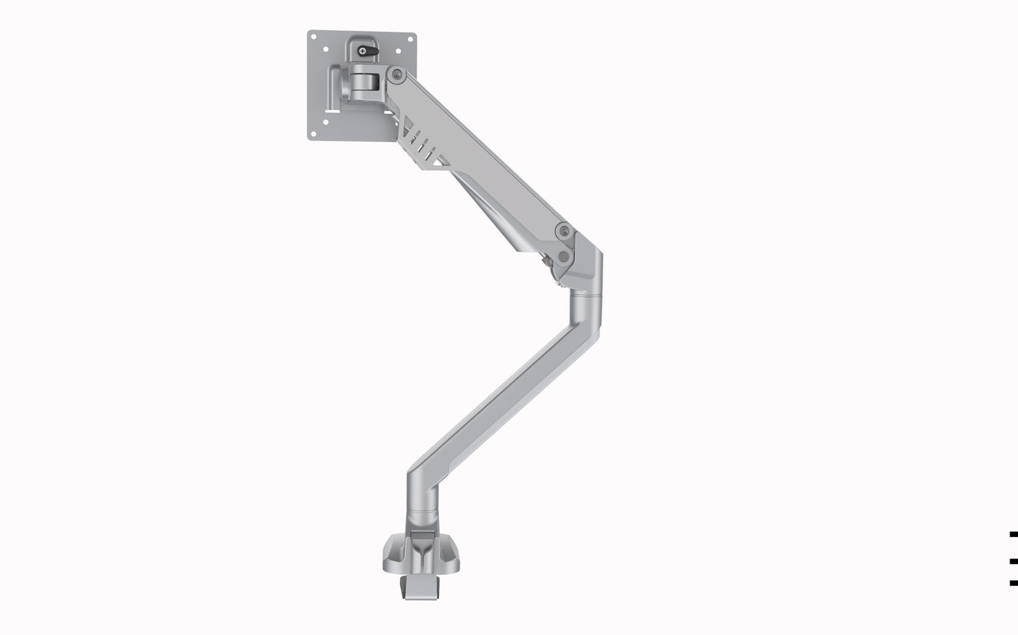 D5 Single Monitor Arm Mount Stand Fully Adjustable Gas Spring Desk Mount Swivel Bracket with C Clamp，Grommet  For 32 Inch