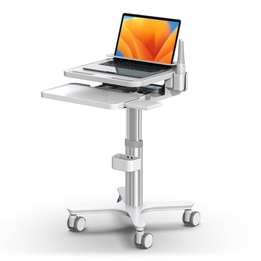 MTO-3 Pro BEWISER Medical Cart Mobile Trolley Cart Height Adjustable Easy Installation Pallet Cart with Oral Scanner Holder Laptop Workstation