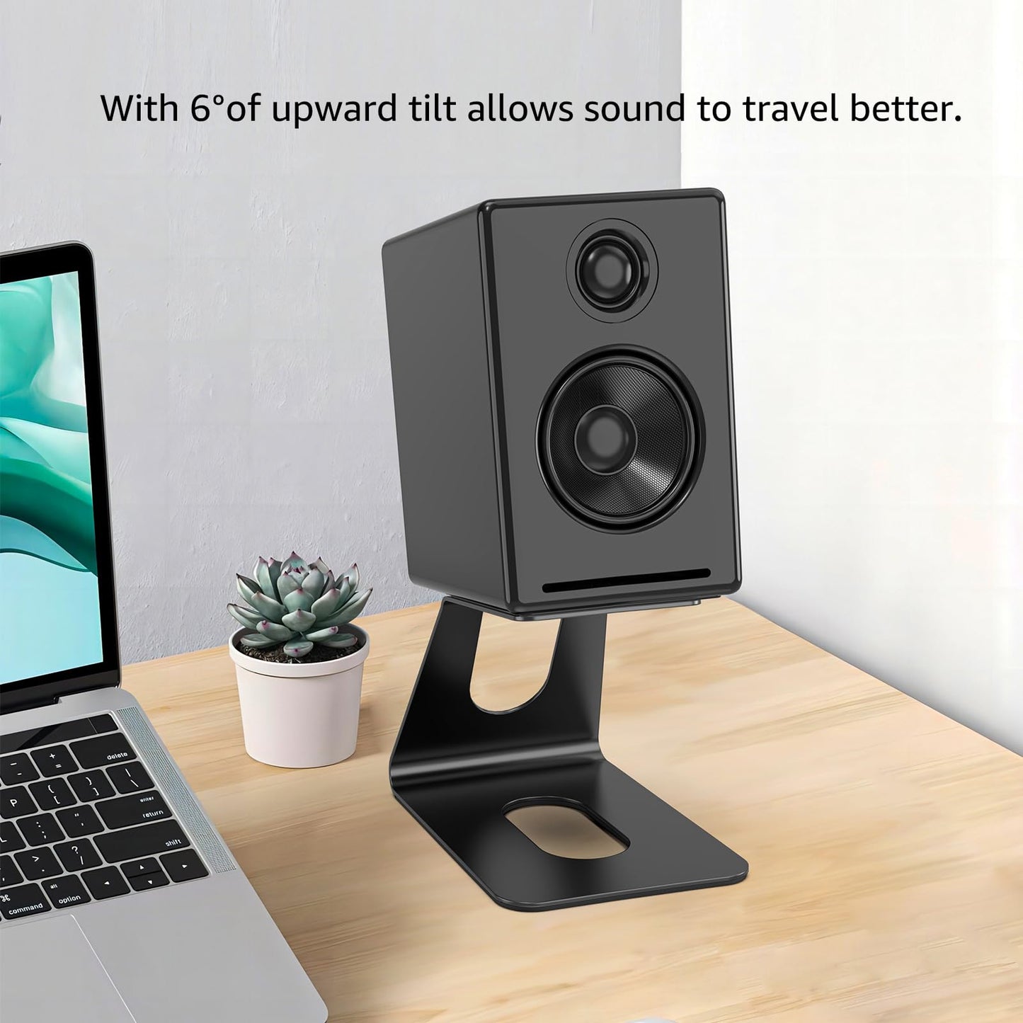 BEWISER Desktop Speaker Stands for 3-4" Metal Medium Size Speaker,PC Speakers,Gaming Speakers Weight Capacity up to 12 lbs(Pair)