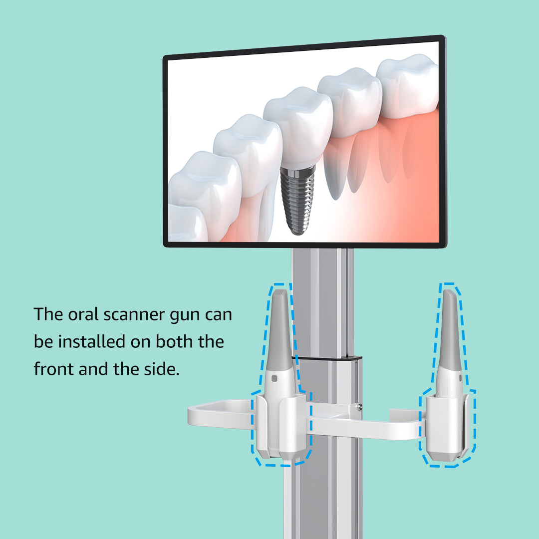 OC-1T Dental Laboratory Equipment-Silent Wheel, Dental Scanning, Medical Moving Host/Monitor Equipment-Removable Display Case, Bracket