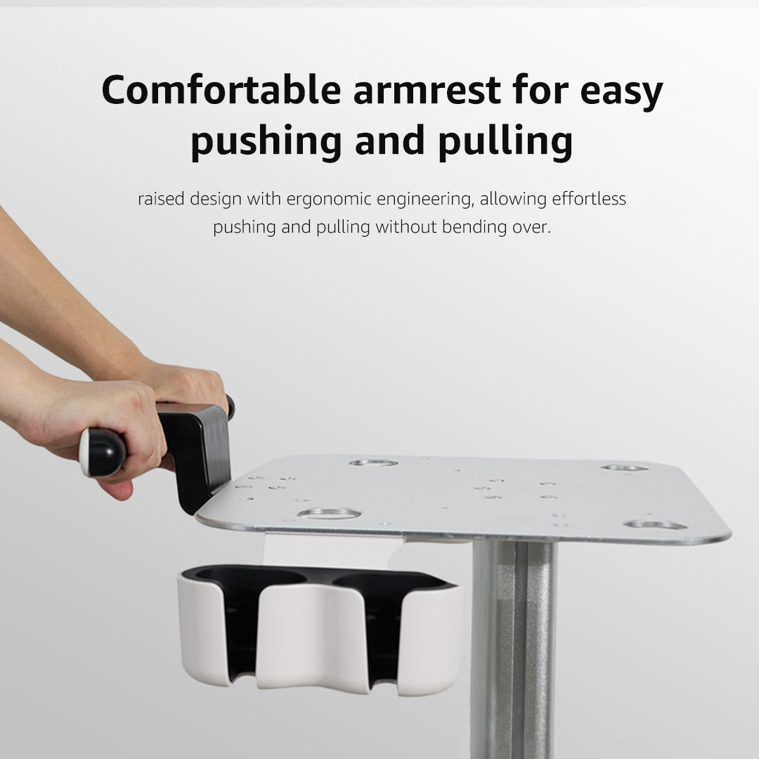 MT-1 Bewiser Ultrasound Medical Cart with Monitor Stand - Mobile Laptop Cart for Medical Use, Ideal for Ultrasound and B-Scan Equipment