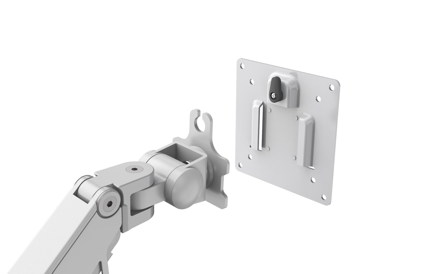 D5 Single Monitor Arm Mount Stand Fully Adjustable Gas Spring Desk Mount Swivel Bracket with C Clamp，Grommet  For 32 Inch