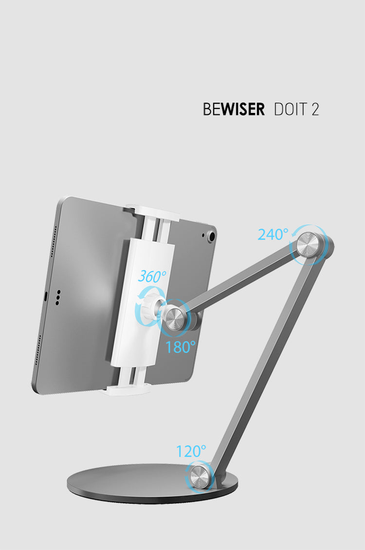 Doit2 Tablet Holder, Cellphone Holder IPad Holder Free Standing Angle Adjustable Compatible with 4.7"- 12.9" Screen