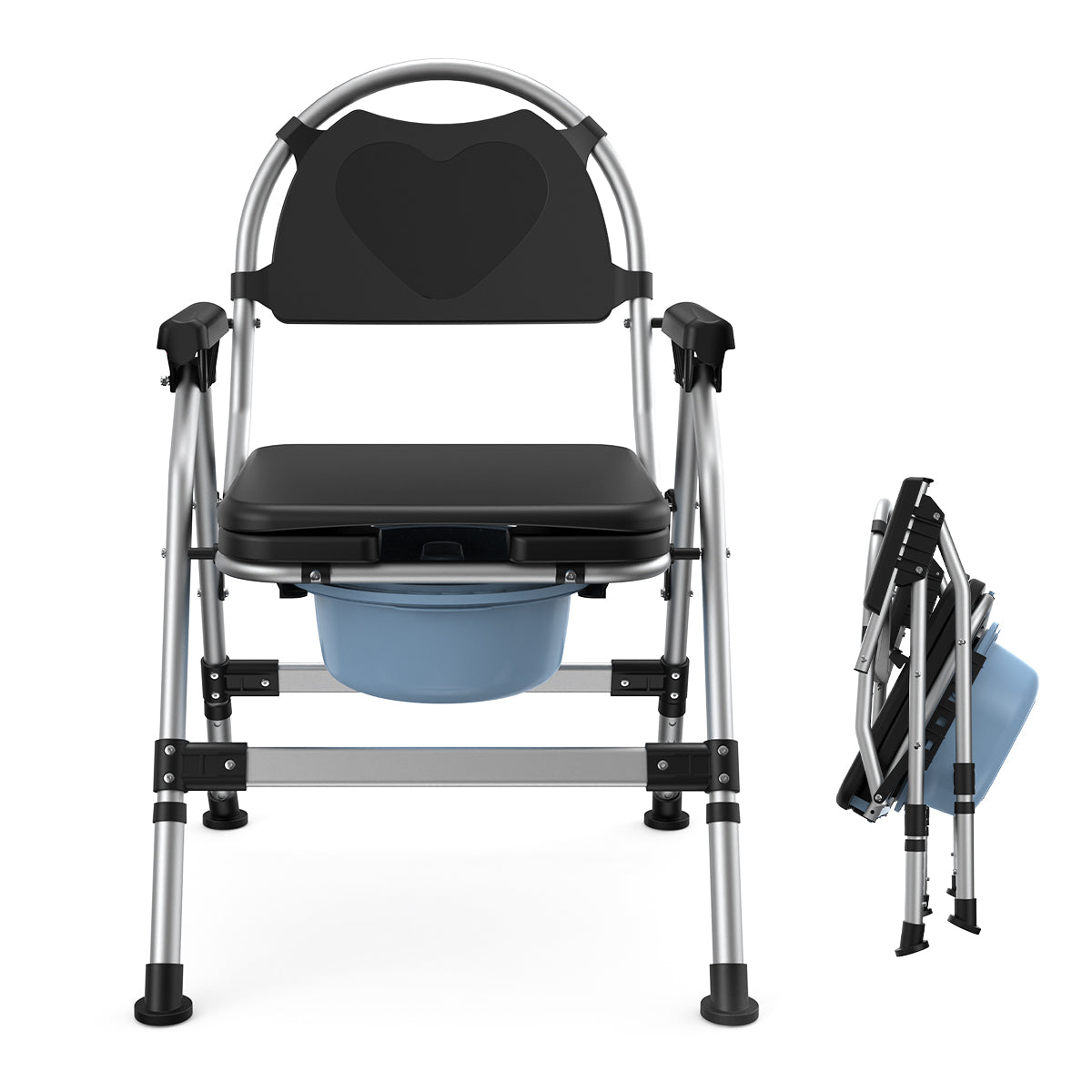 Foldable Commode Chair Bathroom Safety Equipment Direct Factory Sales for Elderly Care Products (BEWISER TC-1)