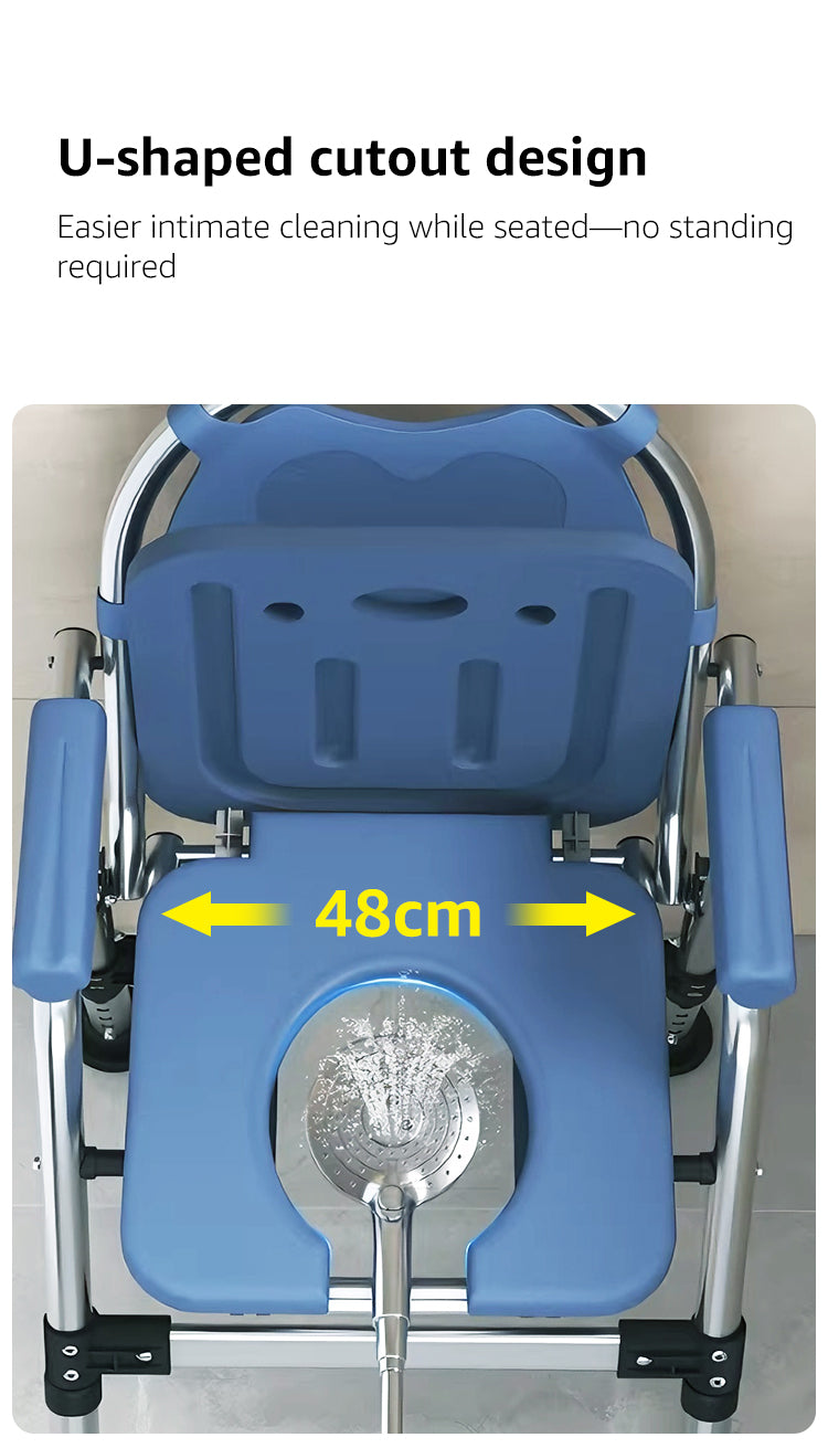 Foldable Commode Chair Bathroom Safety Equipment Direct Factory Sales for Elderly Care Products (BEWISER TC-1)