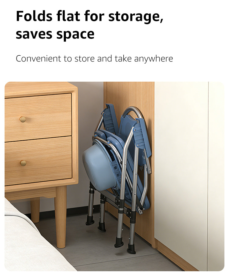 Foldable Commode Chair Bathroom Safety Equipment Direct Factory Sales for Elderly Care Products (BEWISER TC-1)