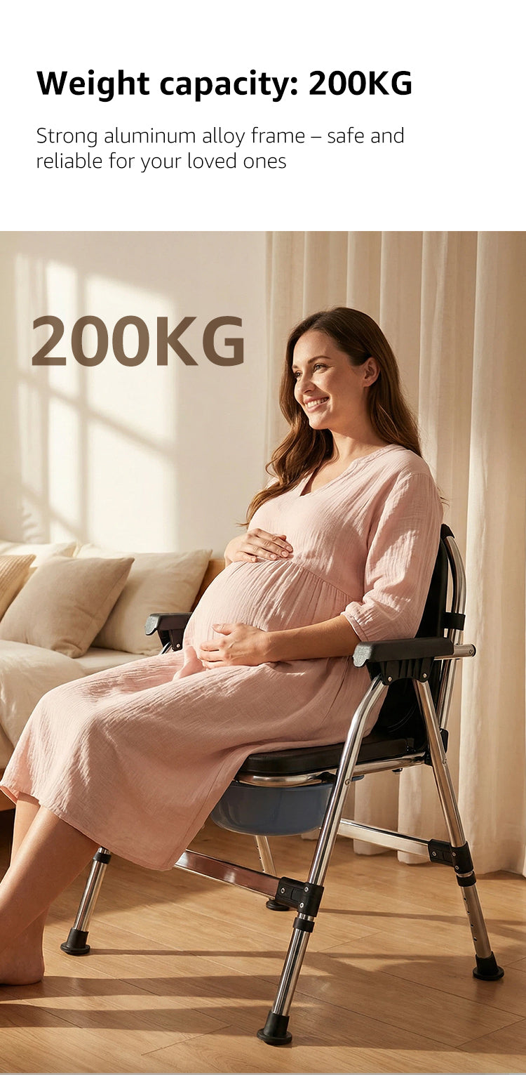 Foldable Commode Chair Bathroom Safety Equipment Direct Factory Sales for Elderly Care Products (BEWISER TC-1)