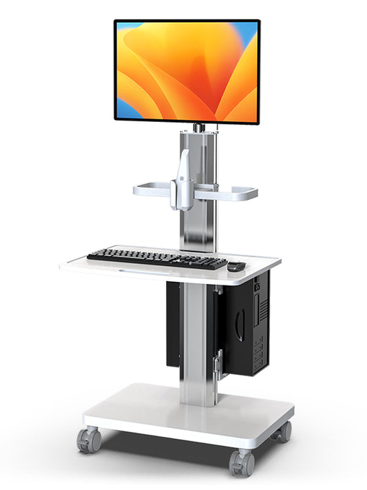 OC-1TS Dental Laboratory Equipment-Silent Wheel, Dental Scanning, Medical Moving Host/Monitor Equipment-Removable Display Case, Bracket