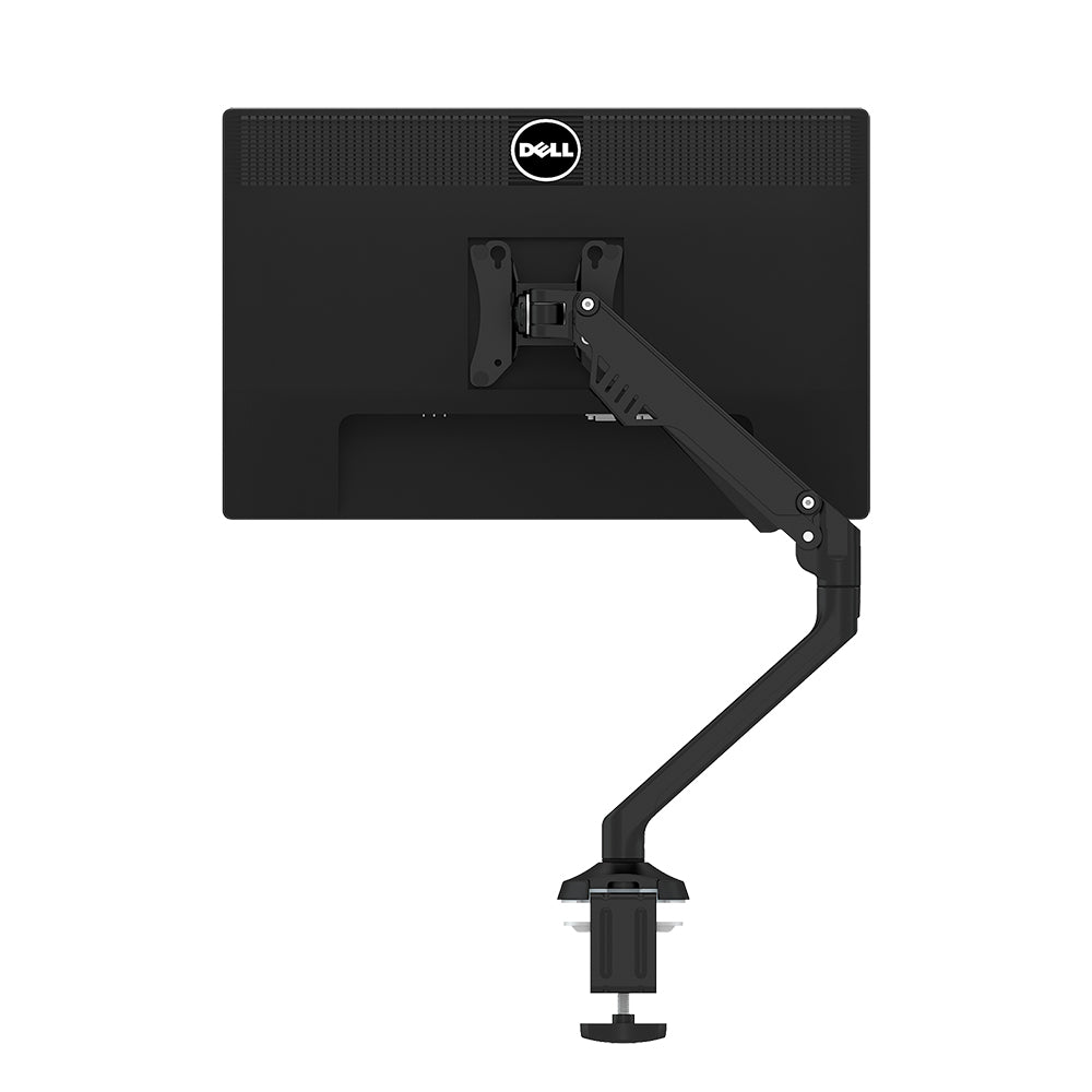 Single Monitor Arm Mount Stand Fully Adjustable Gas Spring Desk Mount Swivel Bracket with C Clamp，Grommet  For 32 Inch(D5)