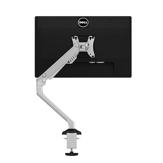 Single Monitor Arm Mount Stand Fully Adjustable Gas Spring Desk Mount Swivel Bracket with C Clamp，Grommet  For 32 Inch(D5)