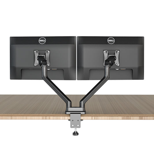 Dual Monitor Arms, For 2 Monitors,Fully Adjustable Gas Spring Desk Mount Swivel Bracket With Clamp, Grommet For Display Up to 32 Inch(D5-Dual)