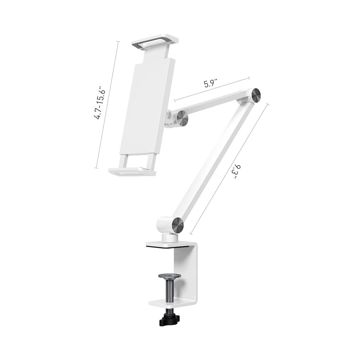 Tablet Holder, Cellphone Holder , IPad Holder With Clamp Desk Mounted Angle Adjustable Compatible with 4.7"- 15.6" Screen (CS-2)