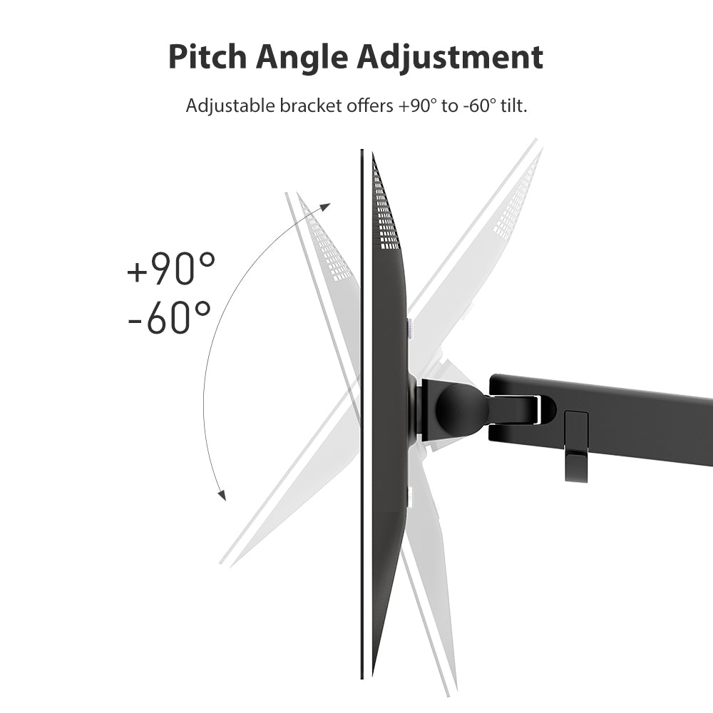 Single Monitor Mount For 1 Computer Screen up to 32 inch，Fully Adjustable Monitor Arm Holds up to 22 lbs，Black (BP100)