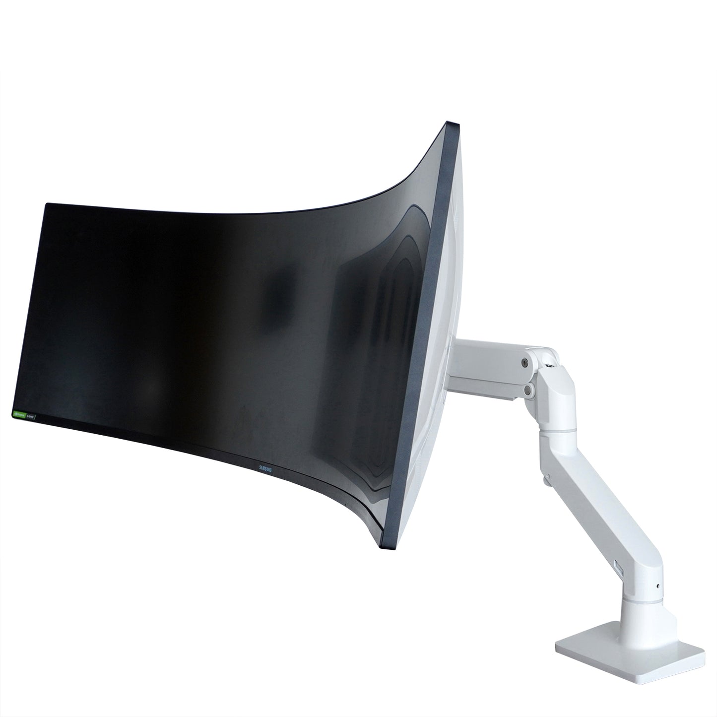 Single Ultrawide Monitor Arm , VESA Desk Mount – For 1000R Curved Monitors Up to 49 Inches, up to 44 lbs