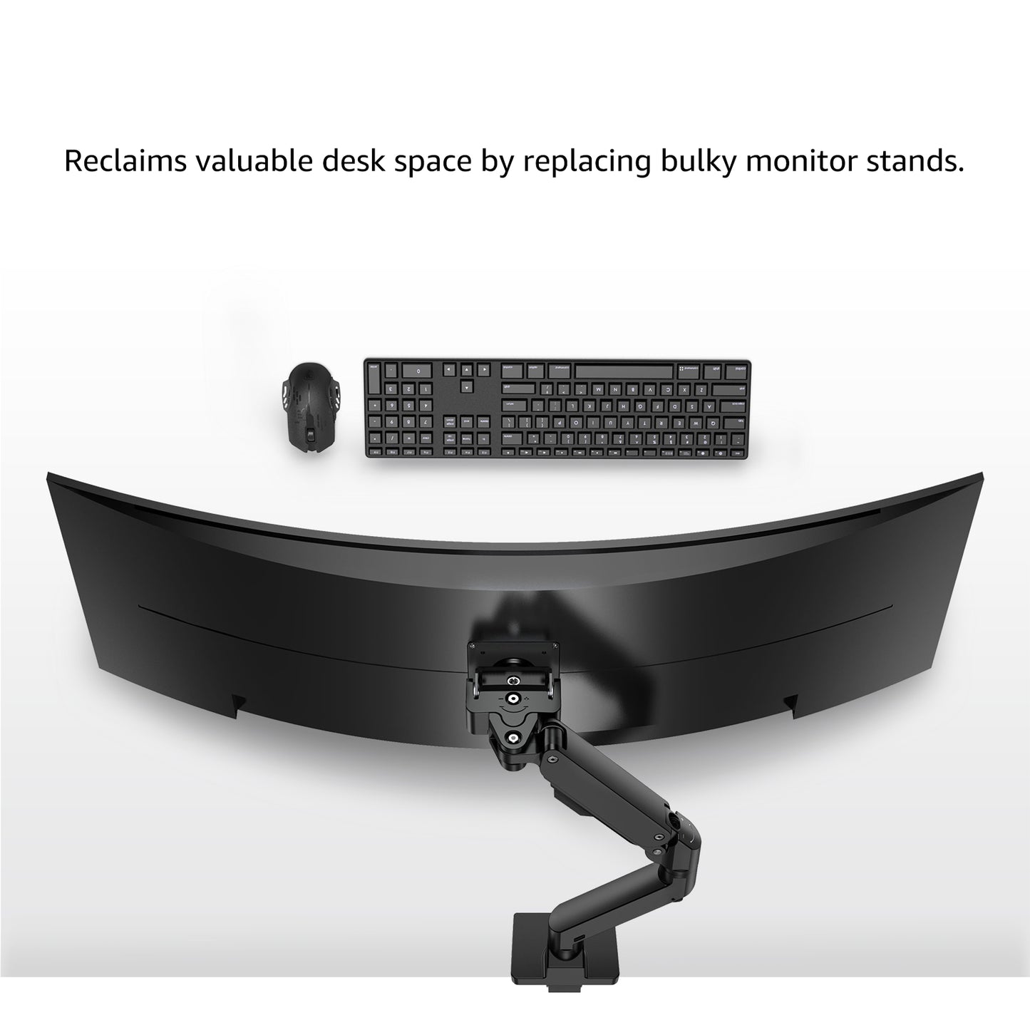 Single Ultrawide Monitor Arm , VESA Desk Mount – For 1000R Curved Monitors Up to 49 Inches, up to 44 lbs
